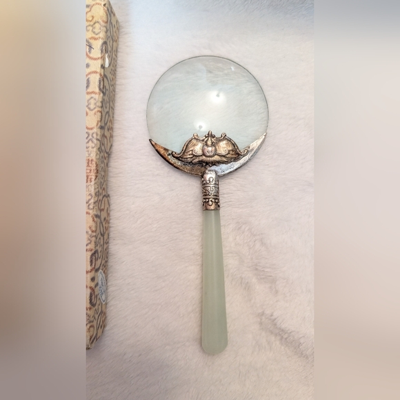 Portland Art Museum replica antique 1900s Magnifying Glass faux jade - Picture 2 of 5